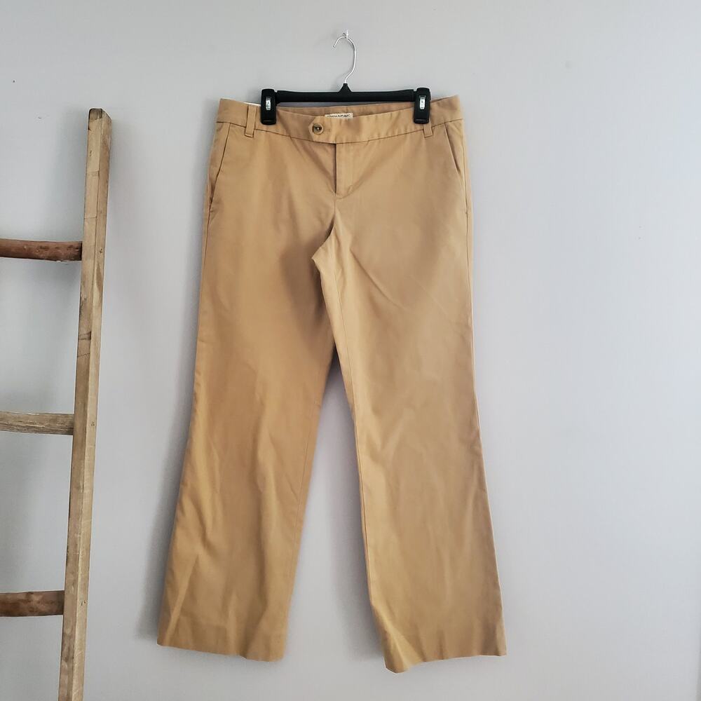 Banana Republic Factory Women's Stretch Ryan Fit Wide Leg Khakis Size 12